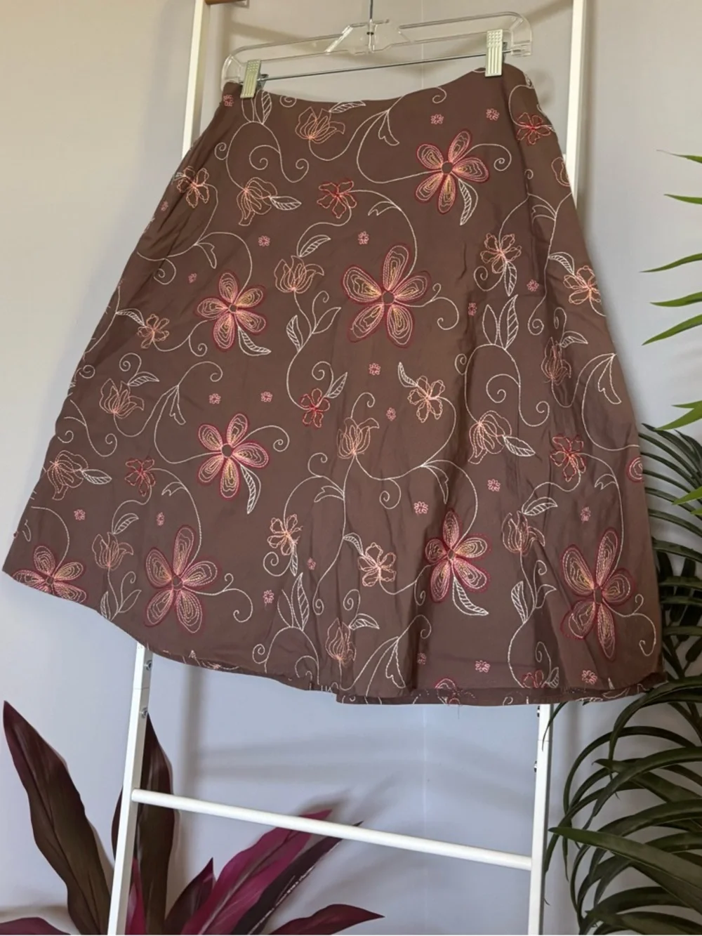 Covington Embroidered Floral A-Line Skirt - Picture 3 of 13